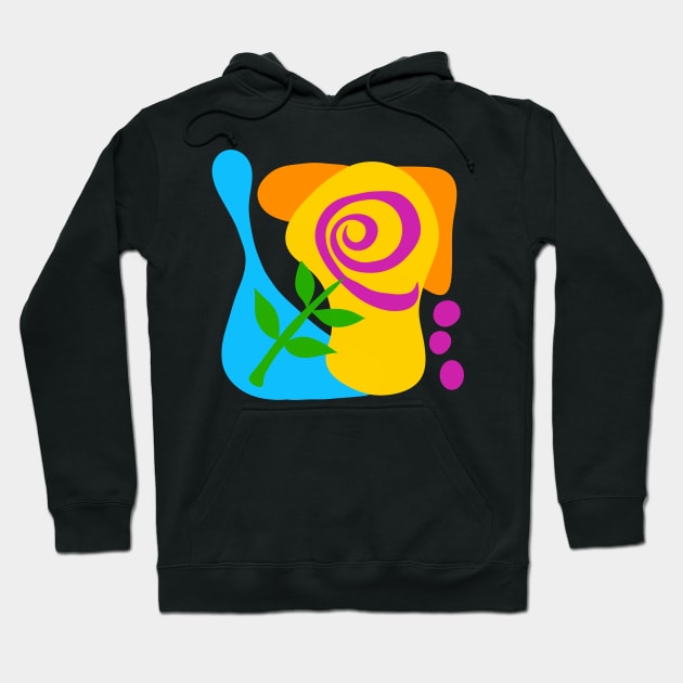 Abstract Flower Hoodie by Slightly Unhinged